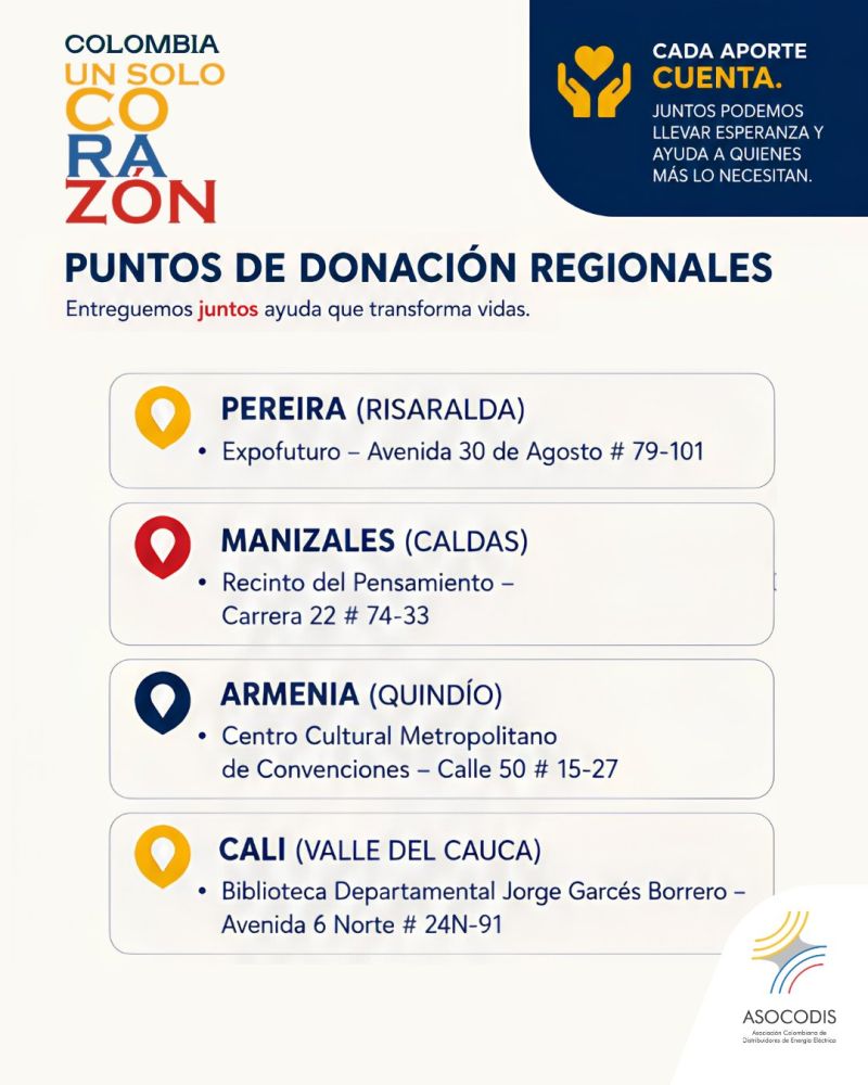 Image for the Tweet beginning: 🇨🇴 #ColombiaUnSoloCorazón
La solidaridad también se